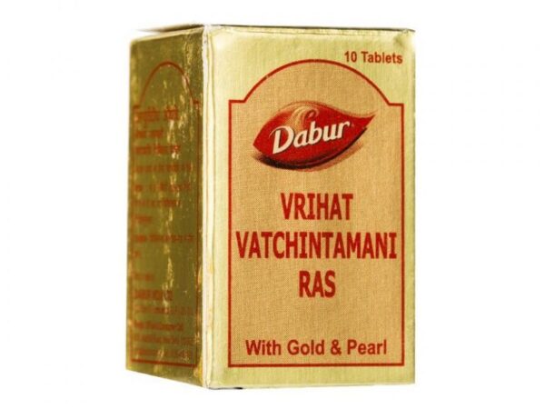 Buy Dabur Virhat Vatchintamani Ras 10 tablet at discounted prices from rajulretails.com. Get 100% Original products.