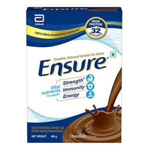 Buy Ensure Chocolate Flavour 400 gram at discounted prices from rajulretails.com. Get 100% Original products at discounted prices.